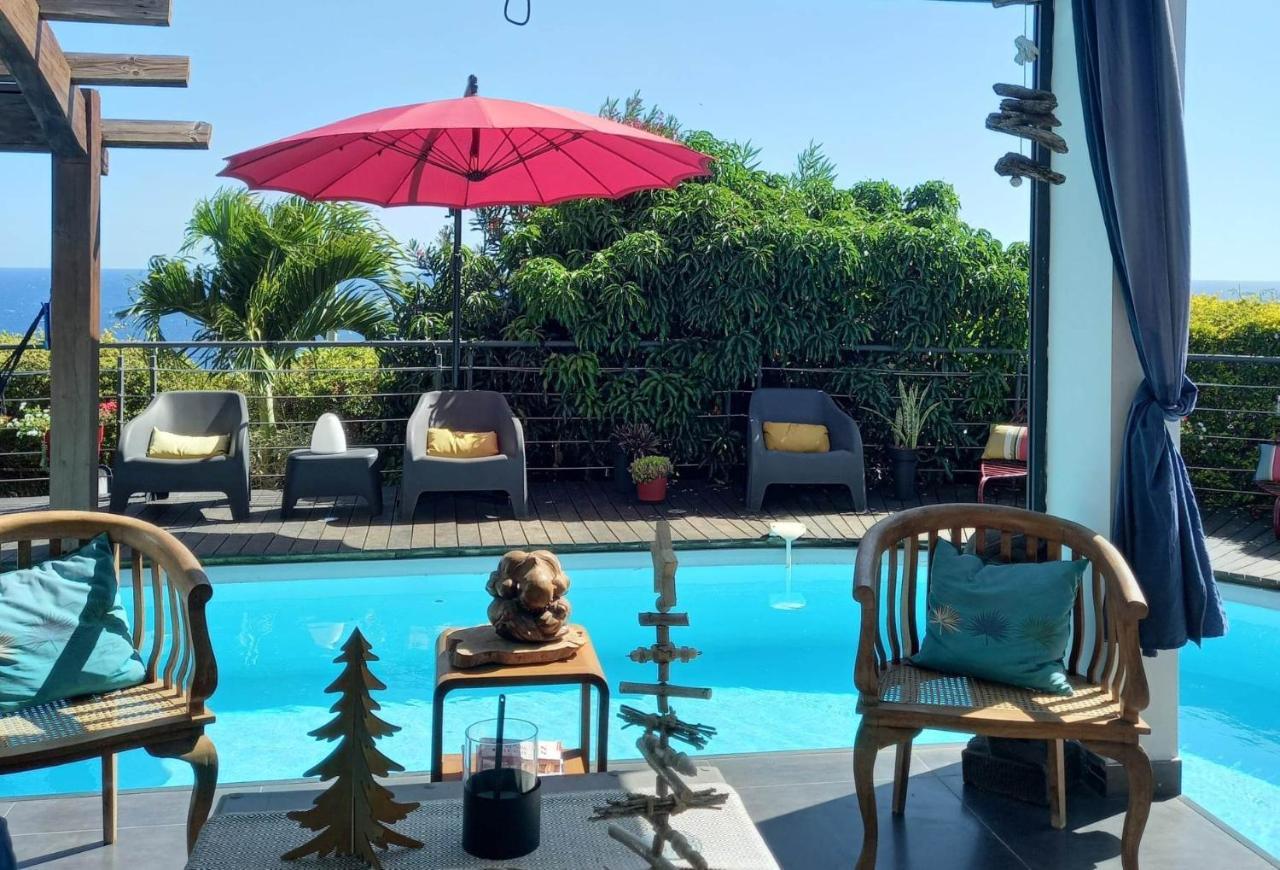 Suite Indigo Jacuzzi Prive Piscine Vue Mer Acces Cuisine Laverie Saint Pierre Eksteriør bilde